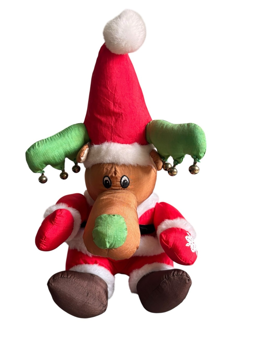 1993 Vintage Trendmasters Christmas Friends Reindeer Santa Plush 22 Inch Seated
